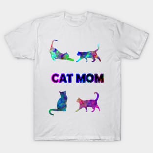 Cute Colorful Cats For Mom T-Shirt